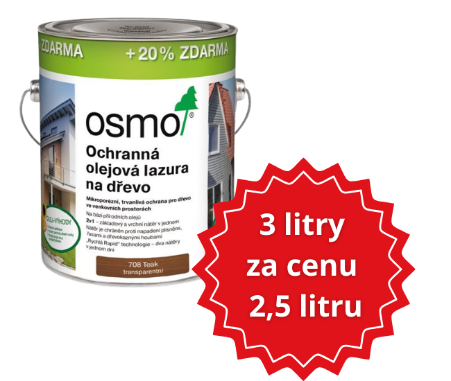 3 litry za cenu 2,5 litru ikona 708 teak